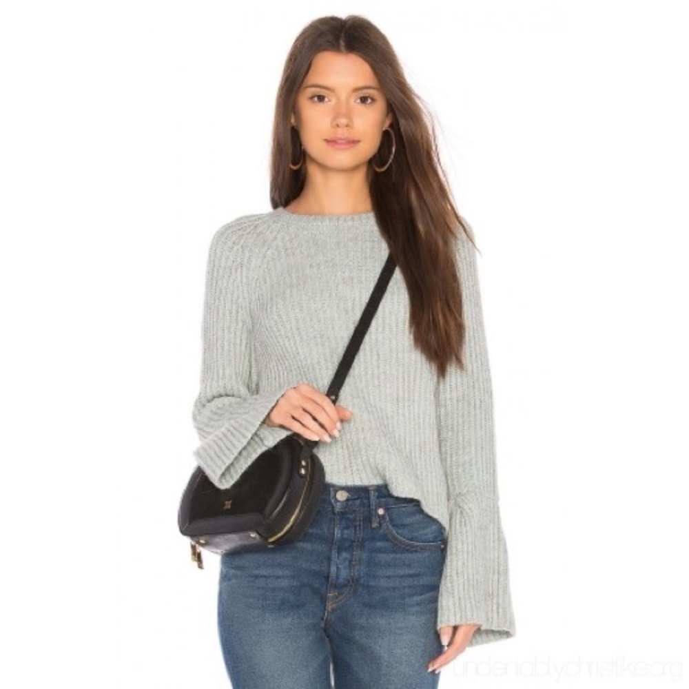 John + Jenn Marlee Sea Mist Blue Sweater Small